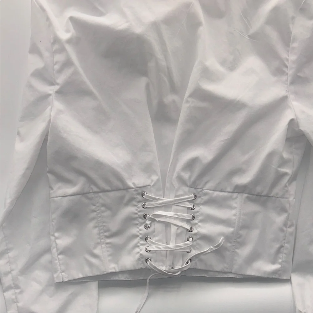J for Justify Crisp White Button-Down Shirt - Picture 6 of 13